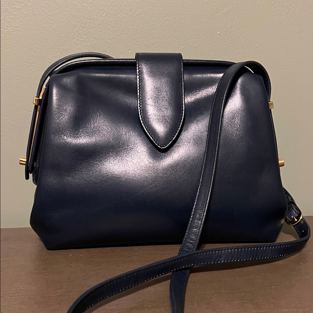 EUC Salvatore Ferragamo Navy Crossbody Bag Vintage - Picture 12 of 12